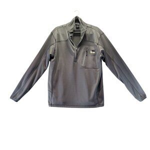 Banded Top Mens Large Gray Quarter Zip Pullover Lightweight Polyester Golfing